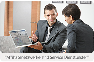 Affiliatenetzwerke sind Service Dienstleister